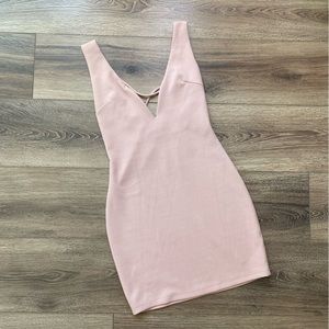 Forever 21 Body Con Short Dress Pink Medium